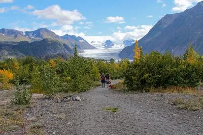 a lake with a mountain in the background